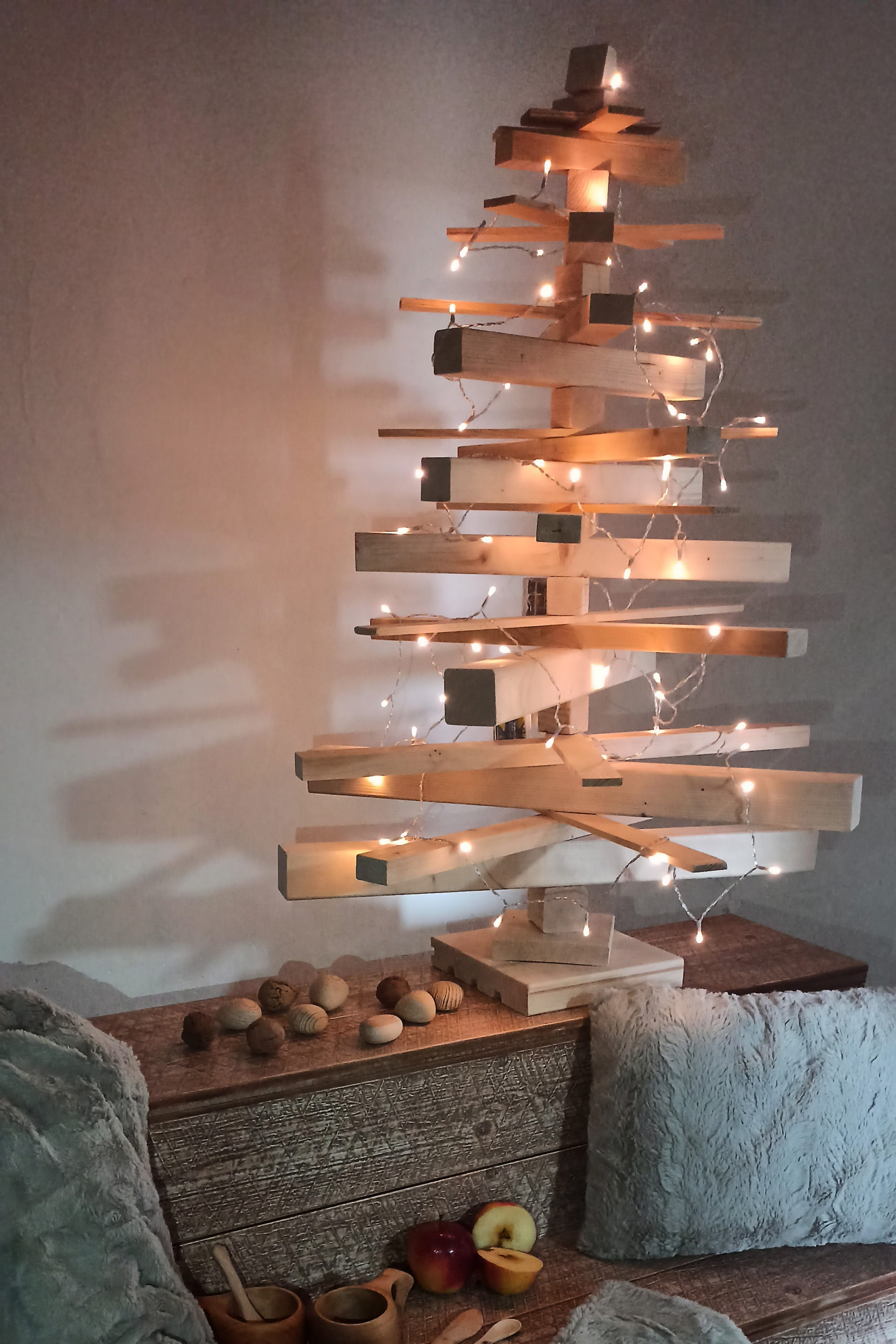 Dřevěný vánoční stromeček Puidutree